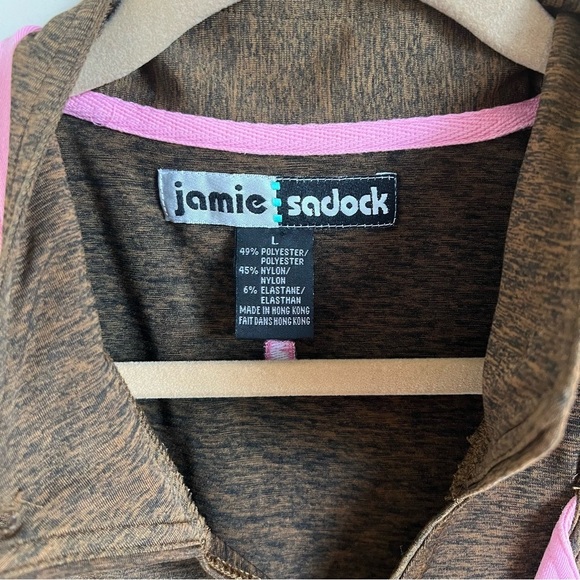 Jamie Sadock Golf Polo Tank Top - Brown/Pink - Size Large - EUC - Picture 3 of 4